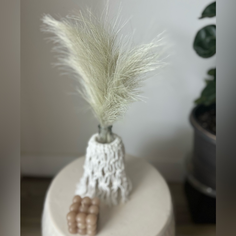 Macrame Boho Vase with Pampas
